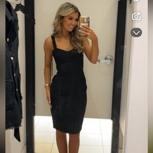 NWT Express Black Tweed Midi Dress